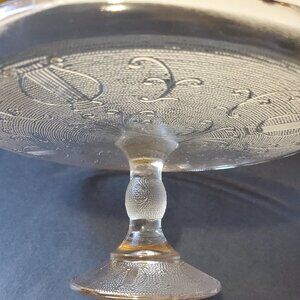 Vintage Depression Glass Cake Stand